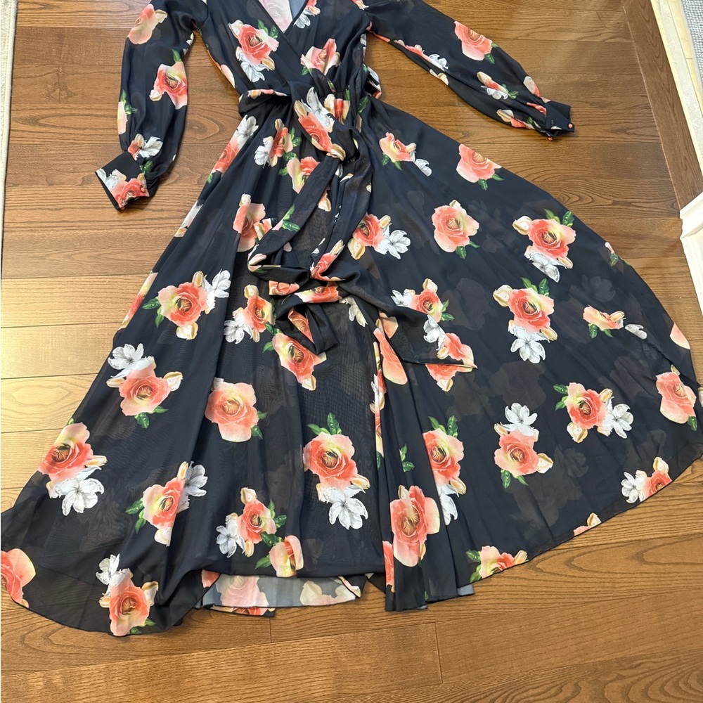 Floral Black Maxi Dress